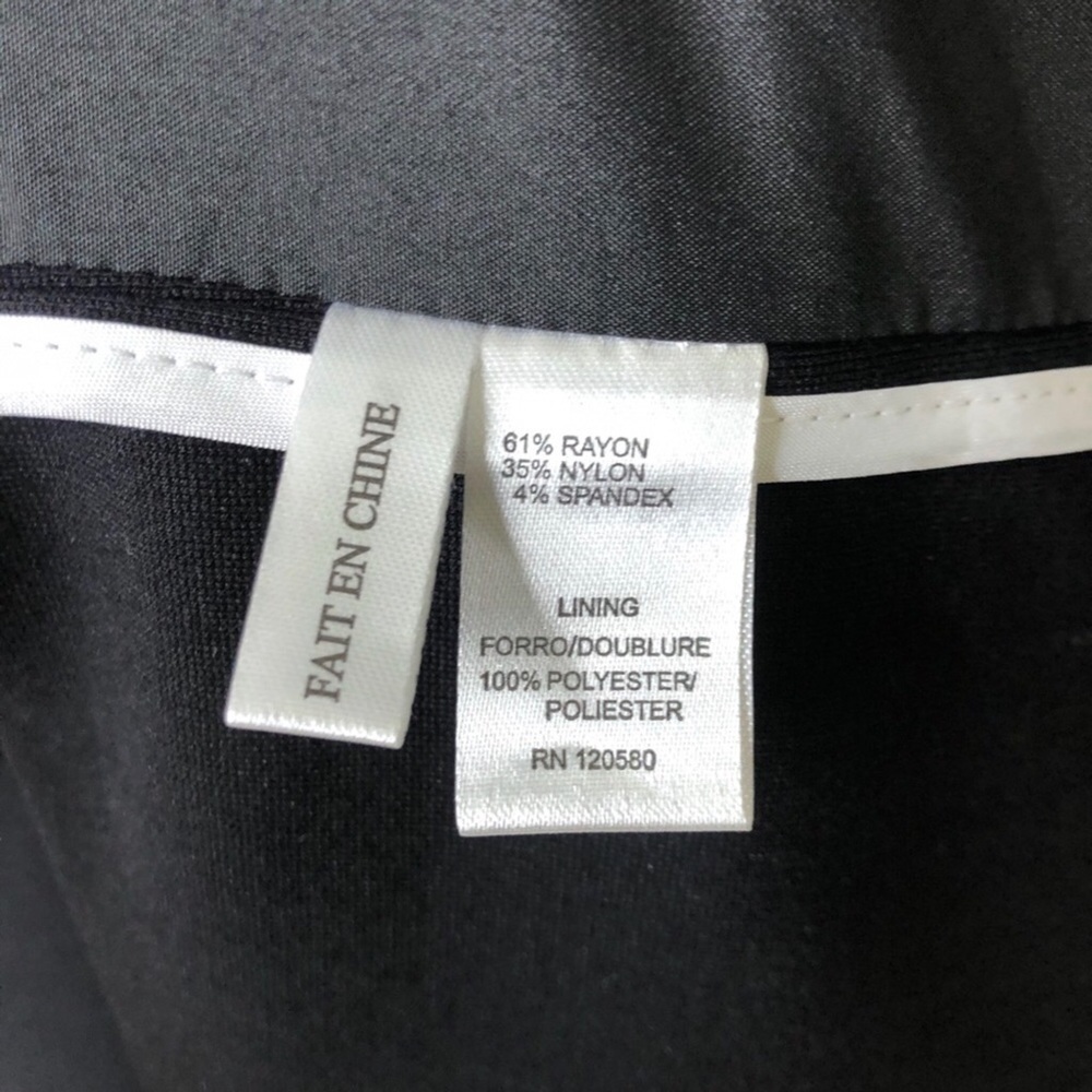 Amanda & Chelsea Women’s Piped Shoulder Ponte Black Jacket Blazer Size 3X - Picture 7 of 8